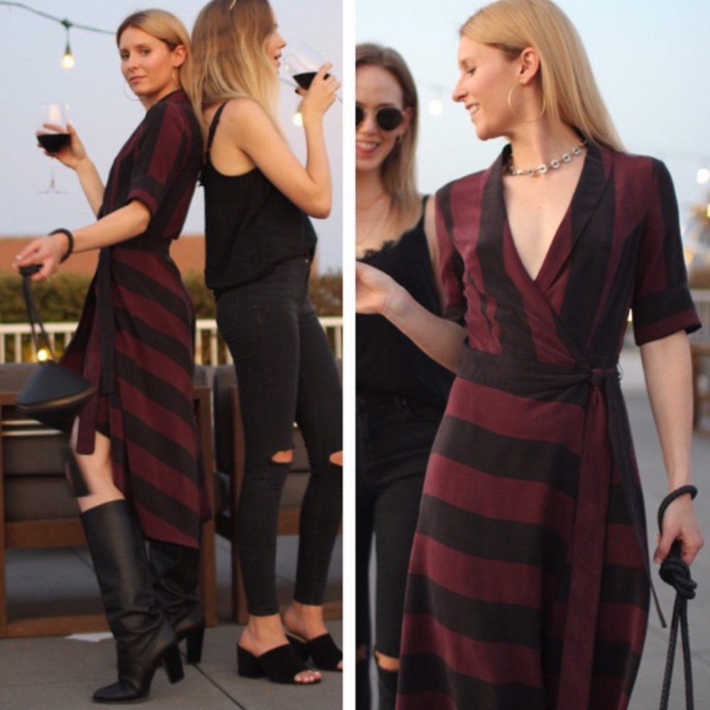 Ganni Silk Wrap Dress